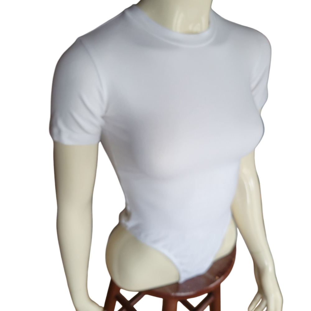 size small Los Angeles Apparel white bodysuit